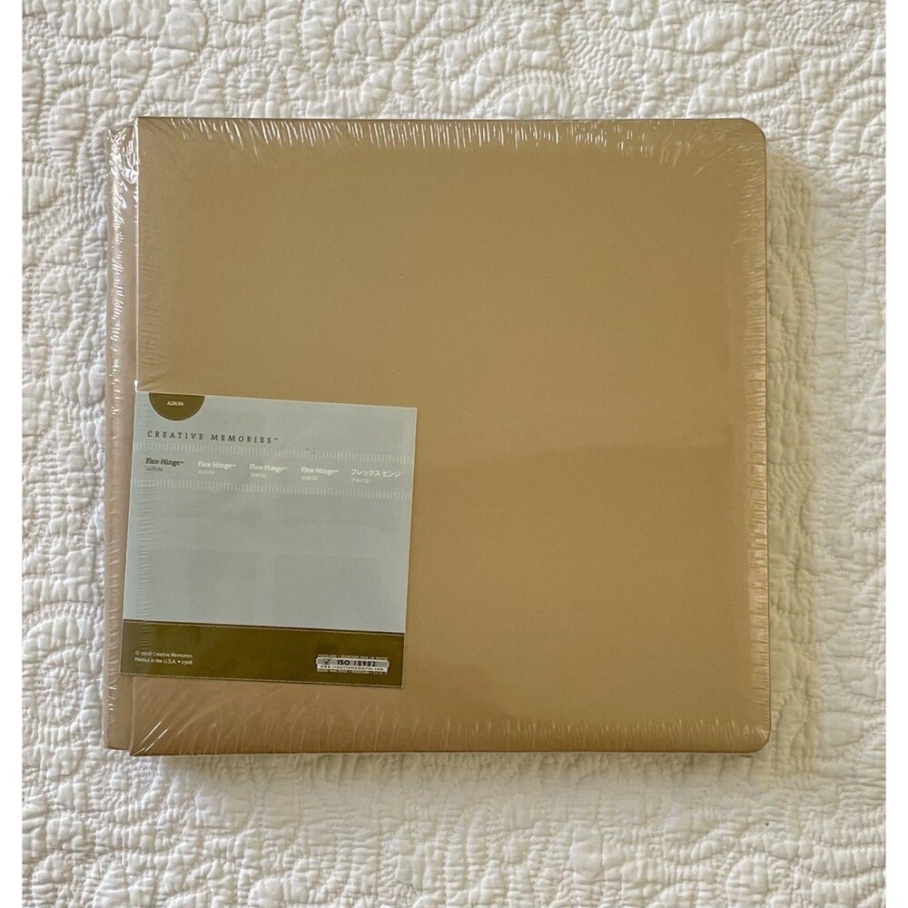 Creative Memories 12x12 Flex-Hinge Scrapbook Album Tan Gold New Sealed